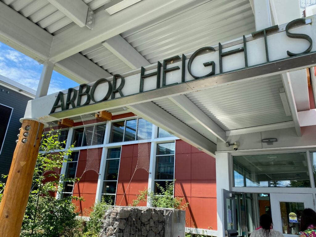 Front of Arbor Heights Elementary building